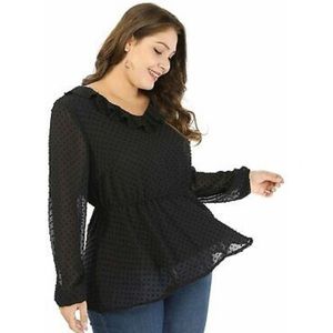 AGNES ORINDA peplum top